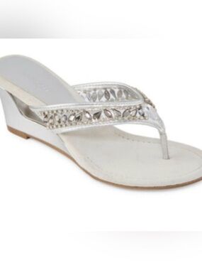 New York Transit Embellished Wedge Sandals – Women’s Size 6.5